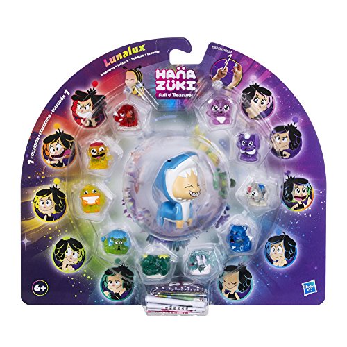 Hanazuki - Lunalux pack 10 tesoros animales y una pequeña figurita (Hasbro B8458ES0)