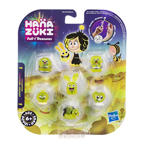 Hanazuki - Pack 6 Tesoros Feliz, Color Verde (Hasbro B8446ES0)