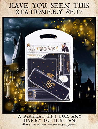 HARRY POTTER Estuche Escolar con Agenda, Bloc de Notas, Lápices Colores, Goma de Borrar y Bolígrafo, Set Papelería Niños y Niñas, Regalos Originales Adolescentes