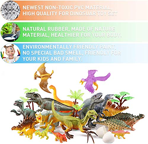 Harxin 26 Pcs Juguete Dinosaurio, Juguete Dinosaurio Educativo Dinosaurio Edificio Jurásico Mundo Juguetes Infantiles (Dinosaurios Juguetes)