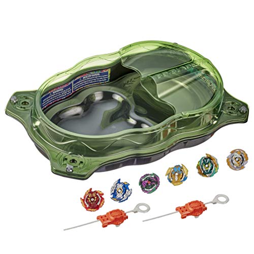 Hasbro Beyblade Burst Rise Hypersphere Extreme Challenger Battle Set – Exclusivo Set con Beystadium Arena 6 giroscopios y 2 lanzadores