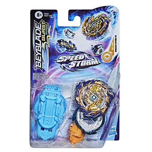 Hasbro Beyblade F0527EU4 Burst Surge Speedstorm - Kit Inicial - Mirage Fafnir F6 - Top de Batalla Tipo Resistencia con Lanzador - Juguete para niños