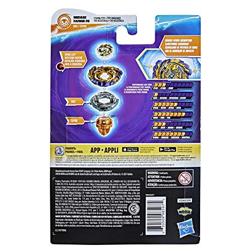 Hasbro Beyblade F0527EU4 Burst Surge Speedstorm - Kit Inicial - Mirage Fafnir F6 - Top de Batalla Tipo Resistencia con Lanzador - Juguete para niños