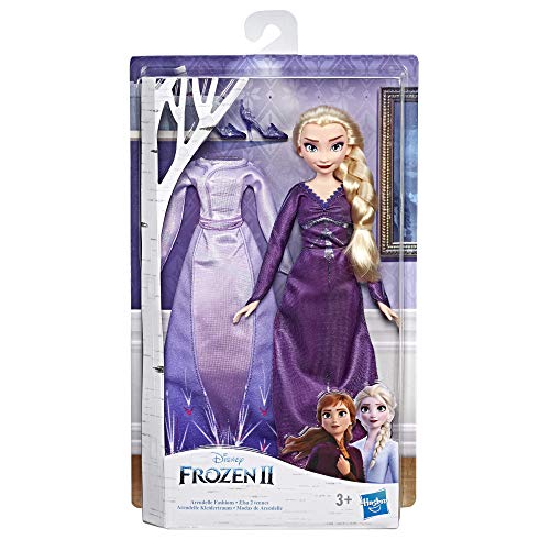 Hasbro Frozen- Arendelle Muñeca Arendeli con 2 completos, Camisa de Noche y Vestido inspirados en la película Disney Frozen 2, Multicolor (E6907ES0)