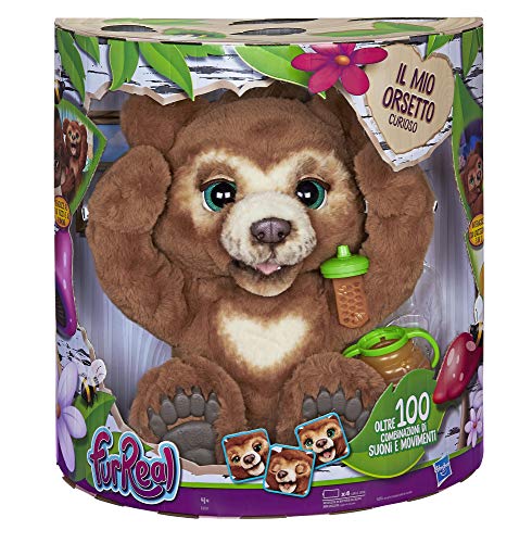 Hasbro FurReal Cubby-Oso de Peluche Interactivo con más de 100 Combinaciones de Sonido y Movimiento (E4591103)