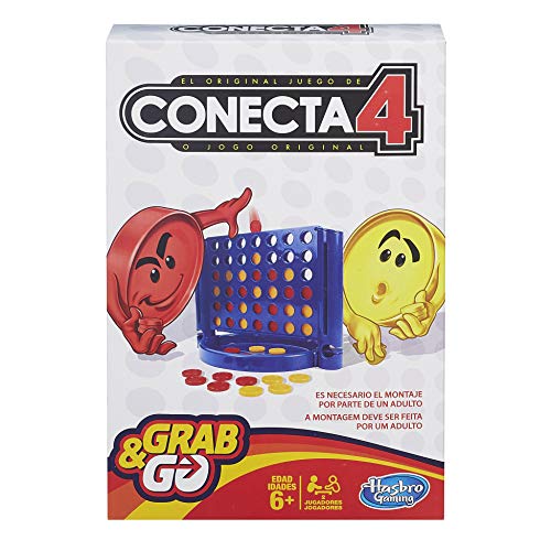 Hasbro Gaming- Conecta 4 Gaming Travel Juego de Viaje, Versión español, Multicolor (Hasbro Spain B1000175)