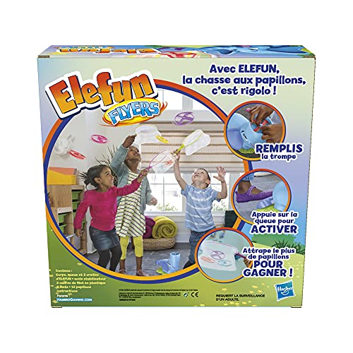 Hasbro Gaming- Elefun Flyers - Juego de Caza de Mariposas para niños, de 1 a 3 Jugadores, a Partir de 4 años, Multicolor (F1695801)