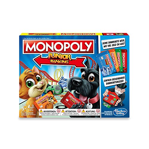 Hasbro Gaming Monopoly Junior Electronic Banking Juego Infantil versión Alemana (Hasbro E1842100)