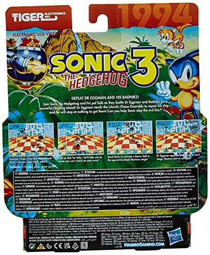 Hasbro Gaming Tiger Electronics Sonic The Hedgehog 3 - Videojuegos electrónicos LCD, edición Retro Inspirada, Juego de 1 Jugador, Edades de 8 años en adelante