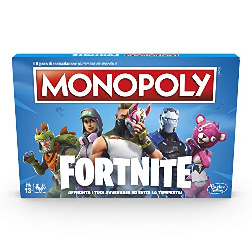 Hasbro - Juego de Mesa Monopoly, edición Fortnite, Idioma español no garantizado Versión en Italiano Multicolor