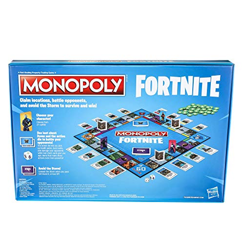 Hasbro - Juego de Mesa Monopoly, edición Fortnite, Idioma español no garantizado Versión en Italiano Multicolor