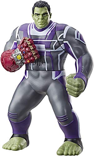 Hasbro Marvel Avengers - Endgame Hulk Pugni Invencibles, Figura electrónica de acción con 20 Sonidos y Frases [versión Italiana]