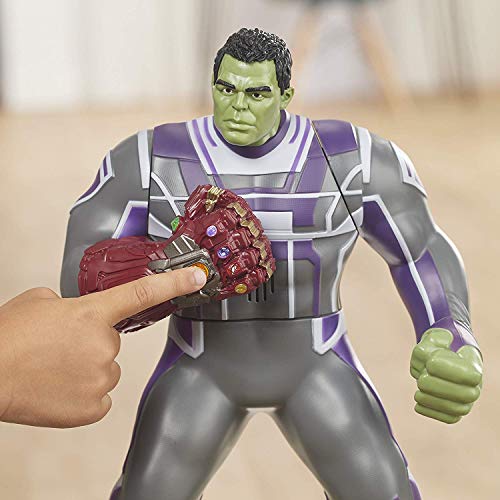 Hasbro Marvel Avengers - Endgame Hulk Pugni Invencibles, Figura electrónica de acción con 20 Sonidos y Frases [versión Italiana]