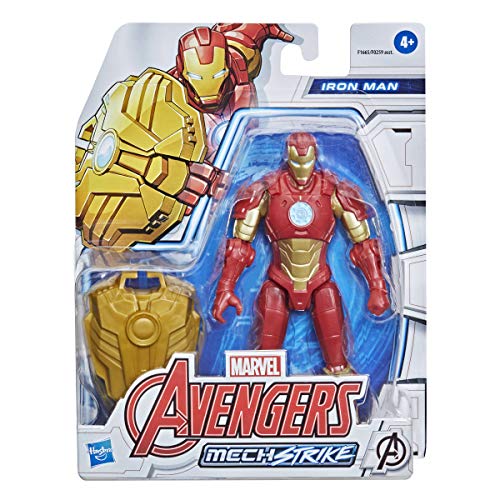 Hasbro Marvel Avengers - Figura Mech Strike de Iron Man de 15 cm con Accesorio Mech de Batalla - para niños de 4 años en adelante