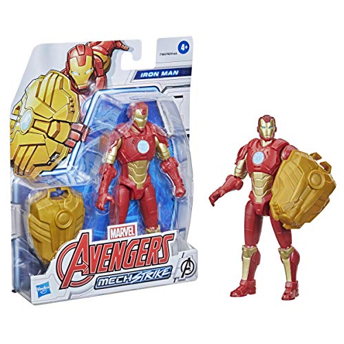 Hasbro Marvel Avengers - Figura Mech Strike de Iron Man de 15 cm con Accesorio Mech de Batalla - para niños de 4 años en adelante