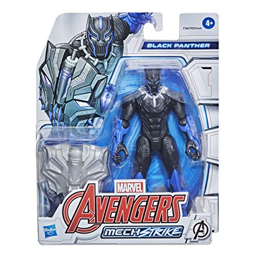 Hasbro Marvel Avengers - Figura Mech Strike de Pantera Negra de 15 cm con Accesorio Mech de Batalla - para niños de 4 años en adelante