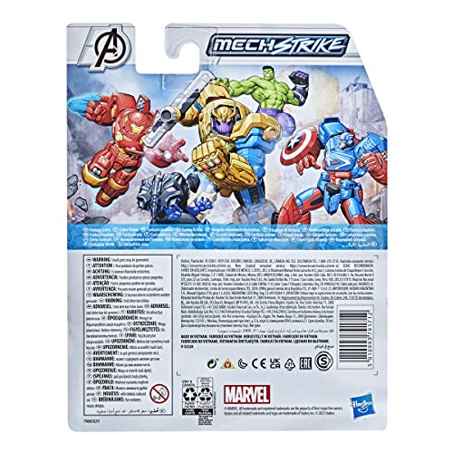 Hasbro Marvel Avengers - Figura Mech Strike del Capitán América de 15 cm con Accesorio Mech de Batalla - para niños de 4 años en adelante