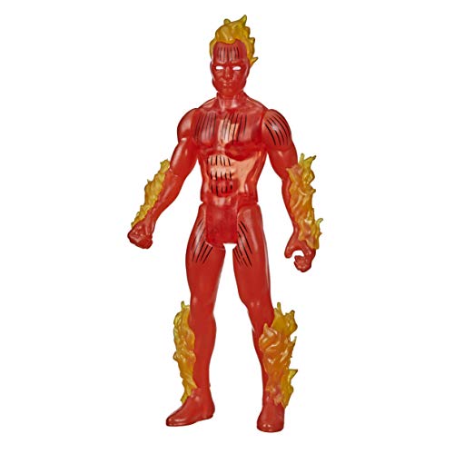 Hasbro Marvel Legends Series - Figura de Antorcha Humana de 9.5 cm - Colección Retro 375