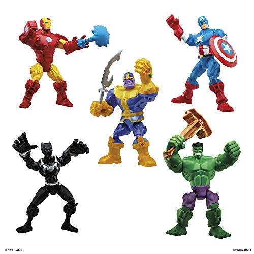 Hasbro Marvel Super Hero Mashers Deluxe Battle Mash Pack, 40 Piezas construibles y 5 Accesorios para Que los niños creen 5 Figuras, a Partir de 4 años