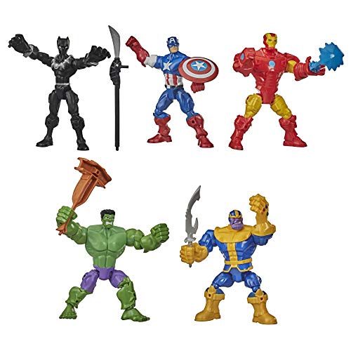 Hasbro Marvel Super Hero Mashers Deluxe Battle Mash Pack, 40 Piezas construibles y 5 Accesorios para Que los niños creen 5 Figuras, a Partir de 4 años