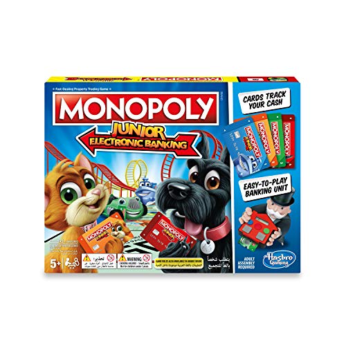 Hasbro Monopoly Junior Electronic Banking - Juego de tablero (Simulación económica, Niño/niña, 5 año(s), 99 año(s), AAA)