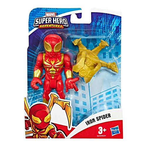 Hasbro Playskool - Marvel Super Hero Adventures-Iron Spider Mega Mighties Avengers Mini Figura Multicolor, 12,5 cm, E6259ES0