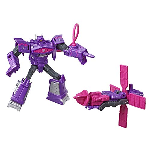 Hasbro Transformers - Cyberverse Shockwave con Spark Armor, se combina con Solar Shot para potenciarse, Apto para niños a Partir de 6 años, 10 cm, Multicolor, E4300ES0