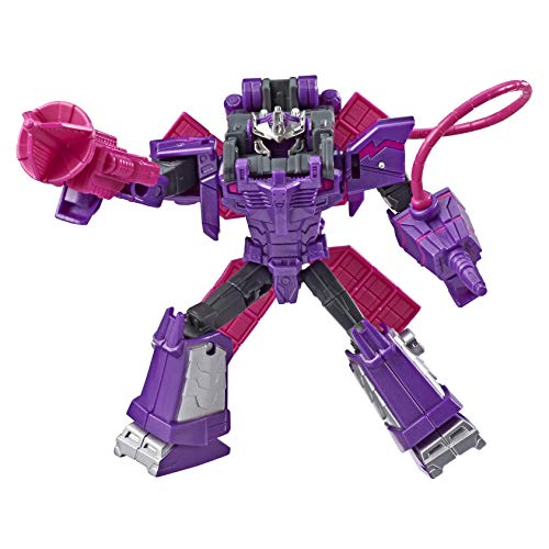 Hasbro Transformers - Cyberverse Shockwave con Spark Armor, se combina con Solar Shot para potenciarse, Apto para niños a Partir de 6 años, 10 cm, Multicolor, E4300ES0