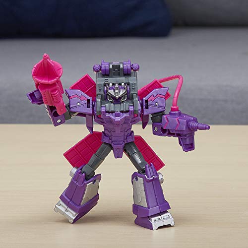 Hasbro Transformers - Cyberverse Shockwave con Spark Armor, se combina con Solar Shot para potenciarse, Apto para niños a Partir de 6 años, 10 cm, Multicolor, E4300ES0