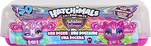 HATCHIMALS CollEGGtibles, Wilder Exclusive 12-Pack Egg Carton with Mix and Match Wings (Styles Vary) Paquete de 12 Huevos con alas Mixtas y combinadas, Multicolor (Spin Master 6059068)