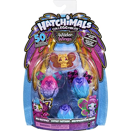 HATCHIMALS with Mix and Match (Styles May Vary) CollEGGtibles, Wilder Wings Multipack con 4 4 alas mezcladas y combinadas (los Estilos Pueden Variar) (Spin Master 6059012)