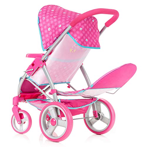 Hauck Silla de paseo muñecas gemelar Malibu Duo, Rosa