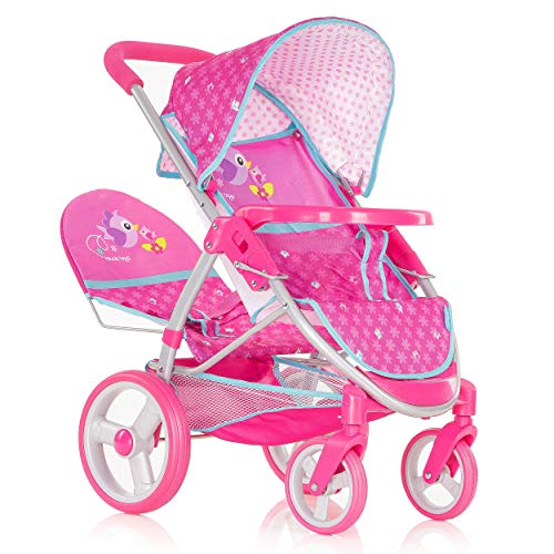 Hauck Silla de paseo muñecas gemelar Malibu Duo, Rosa