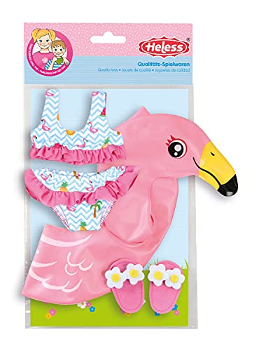 Heless-99 Flamingo Ella - Kit de natación para muñecas, Color Rosa, Größe 35-45 cm (99)