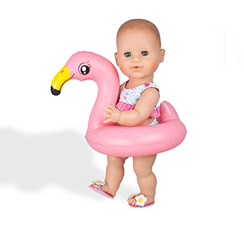 Heless-99 Flamingo Ella - Kit de natación para muñecas, Color Rosa, Größe 35-45 cm (99)