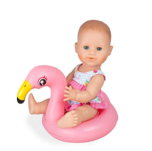 Heless-99 Flamingo Ella - Kit de natación para muñecas, Color Rosa, Größe 35-45 cm (99)