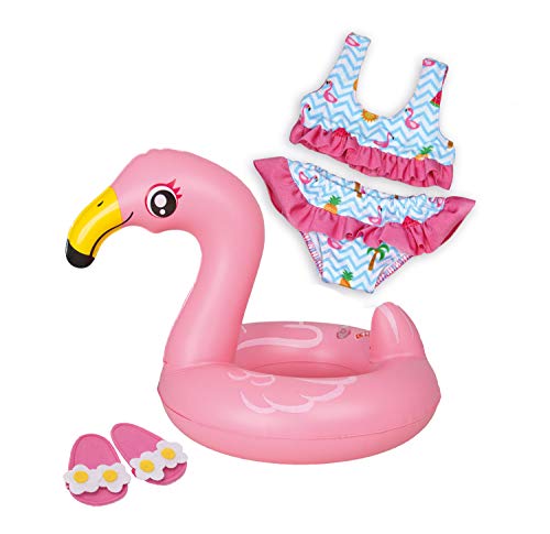 Heless-99 Flamingo Ella - Kit de natación para muñecas, Color Rosa, Größe 35-45 cm (99)