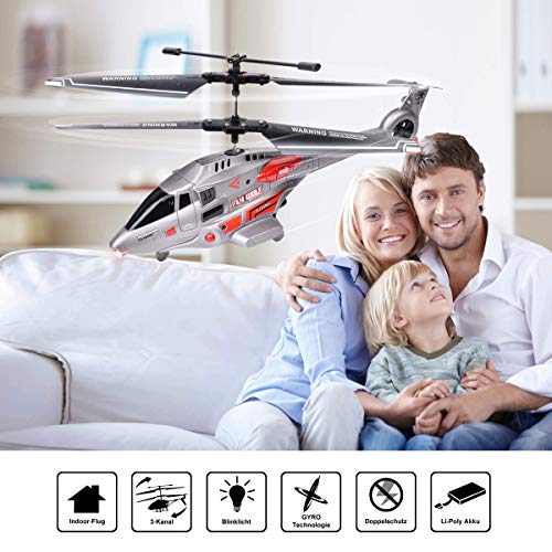 Helicóptero RC Juguete de Control Remoto Mini Helicóptero de Canal 3,5CH Giroscopio y Luces LED Incorporados Helicóptero para Niños y Adultos Juguetes para Niños y Niñas