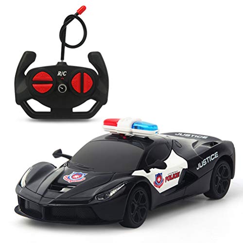 HenTuha Coche Teledirigido, Policía RC Car, 27 MHz Police Coche Radiocontrol con 360° Rotazione Coche Teledirigido con Luces, Coches de Juguetes Niños 3-12 Años para Regalo Juegos