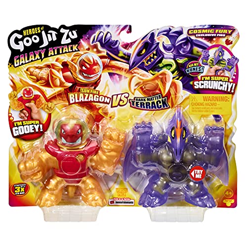 Heroes of Goo Jit Zu - Galaxy Attack 2-Pack - Blazagon Vs. Terrack - Nueva 2021