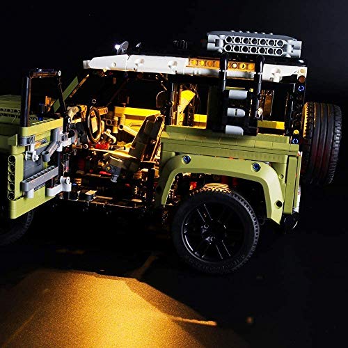 Hima Kit de luz LED para Lego 42110, no incluye el modelo Lego, el kit de luz LED de ladrillo compatible con Land Rover Defender modelo de bloques de construcción, estilo clásico