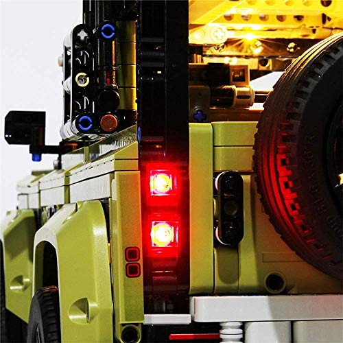 Hima Kit de luz LED para Lego 42110, no incluye el modelo Lego, el kit de luz LED de ladrillo compatible con Land Rover Defender modelo de bloques de construcción, estilo clásico