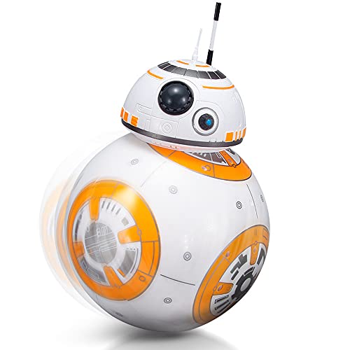 HJBH 2.4G Robot De Control Remoto Inteligente Star Wars Upgrade RC Bb8 Robot con Música Sonido Figura De Acción Juguetes De Regalo Bola BB-8 para Niños, Force Awakens Star Wars Minifigure