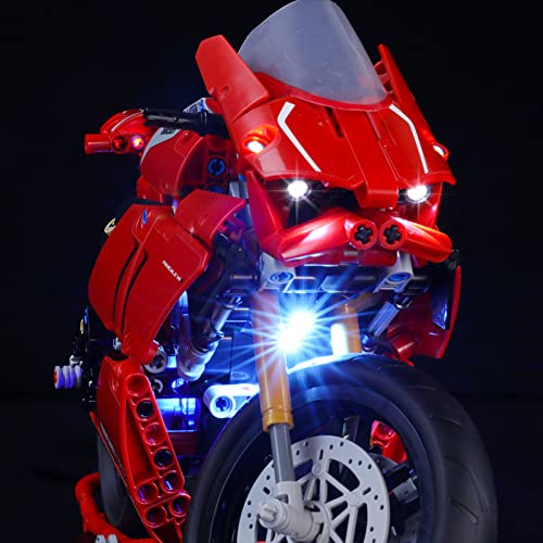 HLEZ Kit De Iluminación Led para Lego 42107 Compatible con Ladrillos De Construcción Lego Modelo Ducati Panigale V4 R (NO Incluido El Modelo)