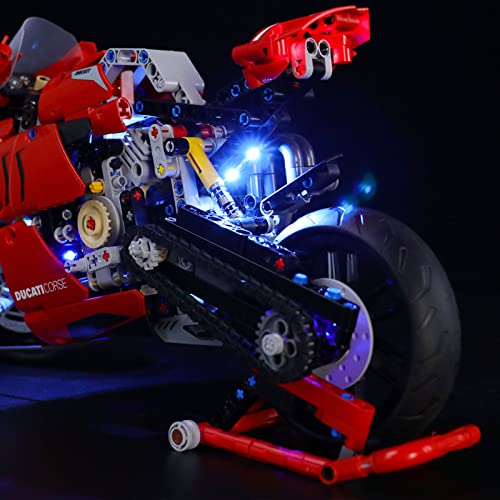 HLEZ Kit De Iluminación Led para Lego 42107 Compatible con Ladrillos De Construcción Lego Modelo Ducati Panigale V4 R (NO Incluido El Modelo)