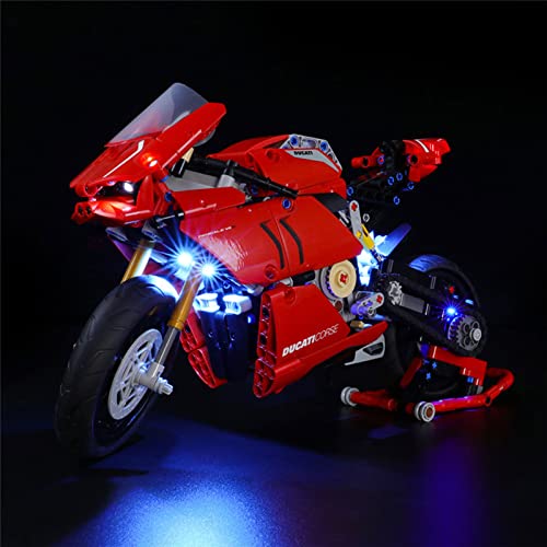 HLEZ Kit De Iluminación Led para Lego 42107 Compatible con Ladrillos De Construcción Lego Modelo Ducati Panigale V4 R (NO Incluido El Modelo)