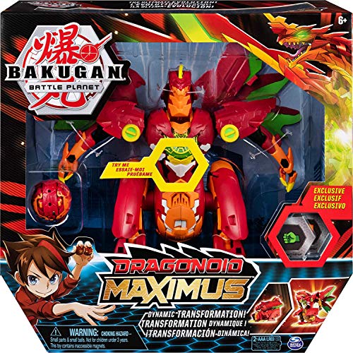 HOFF para Bakugan – Dragonoid Maximus con sonido y luz y transformación dinámica + Titan Dragonoid – Battle Planet