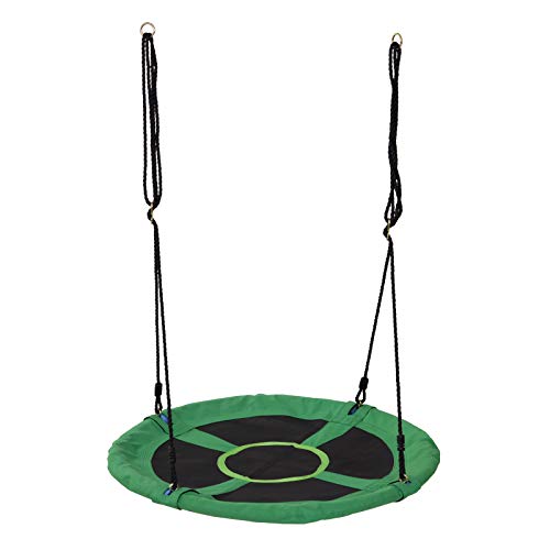 HOMCOM Columpio Nido Infantil Columpio de Árbol Forma Redonda Columpio para Niños +3 Años Carga 100kg Jardín Exterior al Aire Libre Asiento Cómodo Tela de Oxford