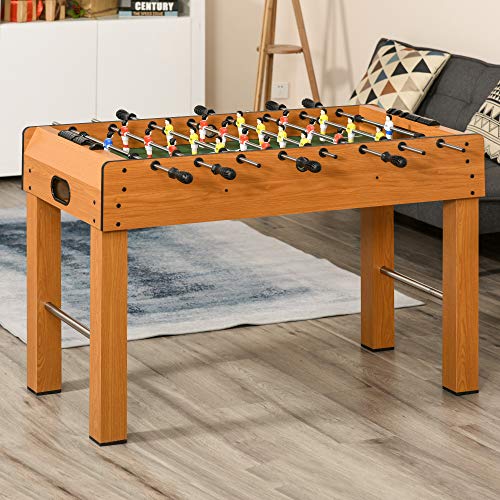 HOMCOM Mesa de Futbolín para Casa o Salas de Juego Fácil de Montar con 8 Barras y 2 Pelotas 122x61x80,7cm