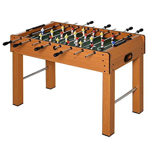 HOMCOM Mesa de Futbolín para Casa o Salas de Juego Fácil de Montar con 8 Barras y 2 Pelotas 122x61x80,7cm